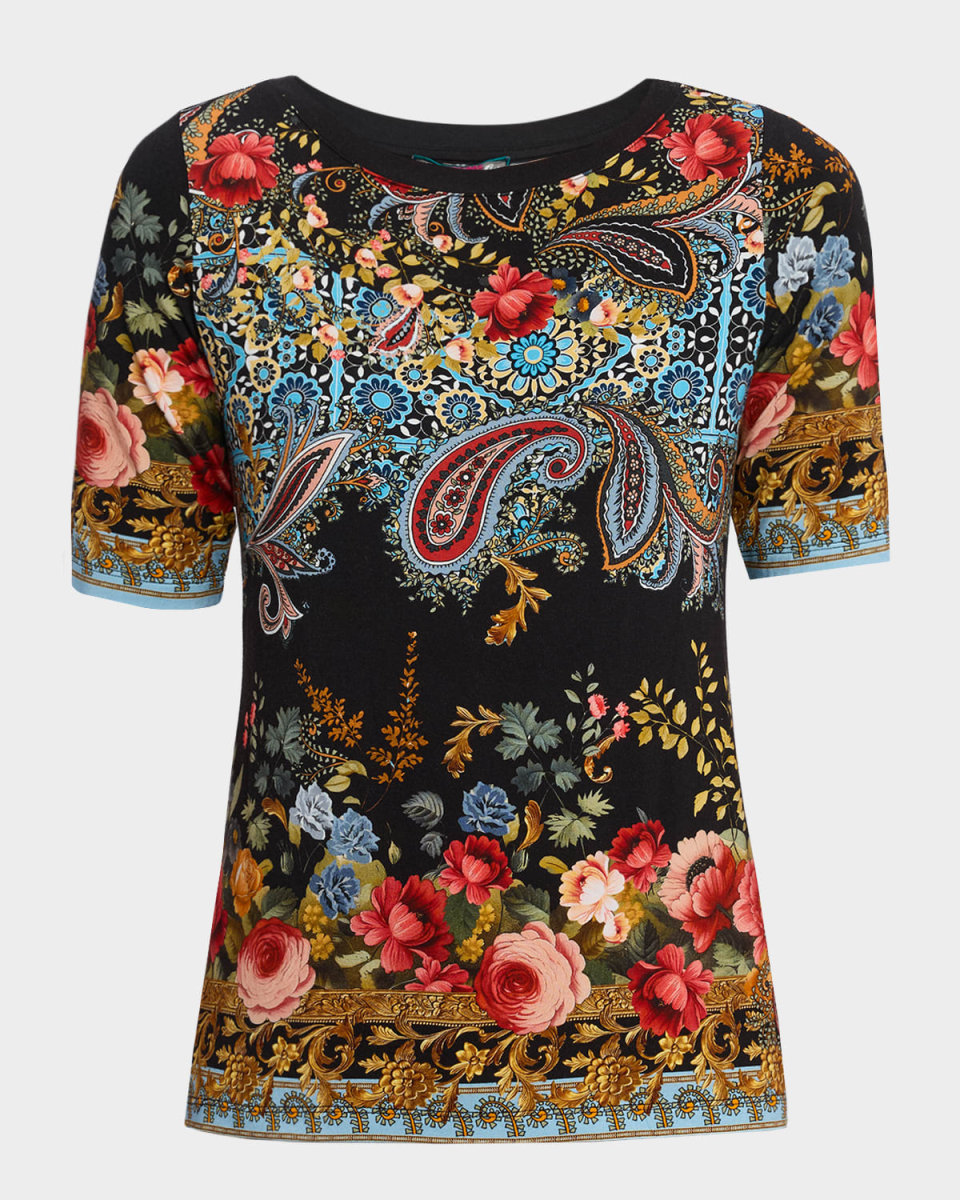 The Janie Floral & Paisley-Print T